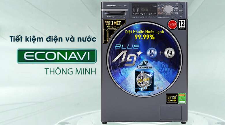 Máy giặt Panasonic Inverter 9.5 Kg NA-V95FX2BVT - Tiết kiệm điện và nước
