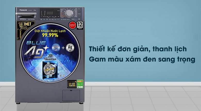 Máy giặt Panasonic Inverter 9.5 Kg NA-V95FX2BVT - Thiết kế đơn giản