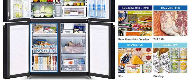 Tủ lạnh Hitachi Inverter 569 lít R-WB640VGV0(GMG) | Bảo quản thức ăn tươi ngon