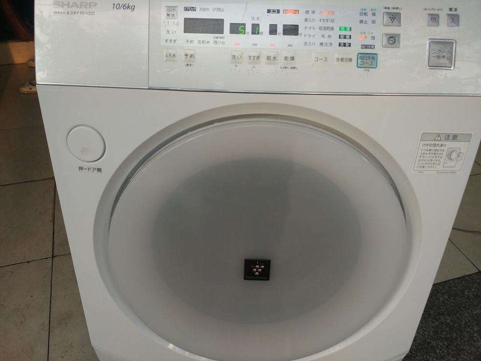 Máy giặt nội địa Nhật SHARP ES-V520 giặt 10kg sấy 6kg
