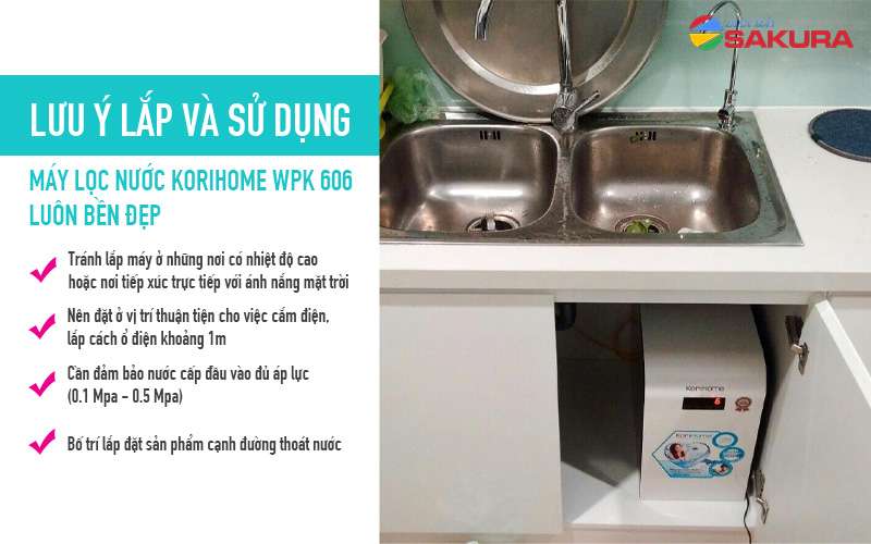 Hướng dẫn sử dụng máy lọc nước Korihome WPK 606