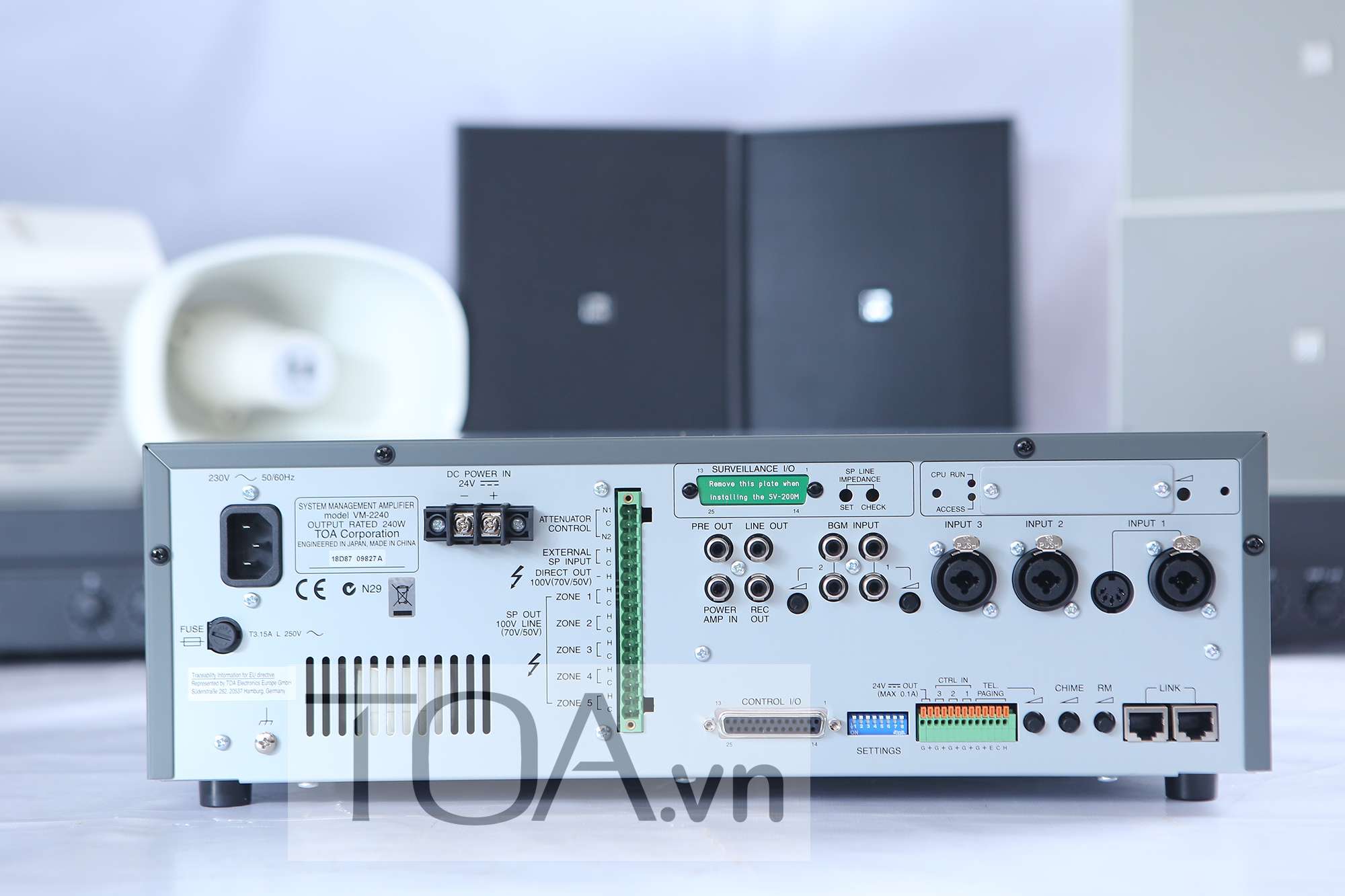Hướng dẫn sử dụng ampli TOA VM-2240 trong hệ thống di tản VM-2000