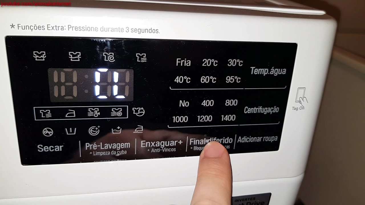 How to Lock/Unlock LG Washer Dryer Inverter Direct Drive 8/5 Kg F4J6TM0W.  CL "error" Child Lock - YouTube