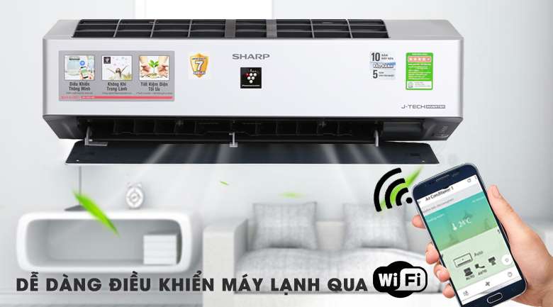 Máy lạnh thông minh - Máy lạnh Sharp Inverter Wifi 1.5 HP AH-XP13VXW