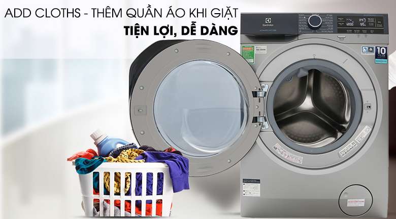 Máy giặt Electrolux Inverter 9.5 kg EWF9523ADSA - có thể thêm đồ khi máy đã hoạt động
