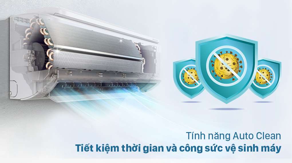 Máy lạnh Samsung Wind-Free Inverter 1.5 HP AR13TYGCDWKNSV -  Chức năng tự làm sạch Auto Clean