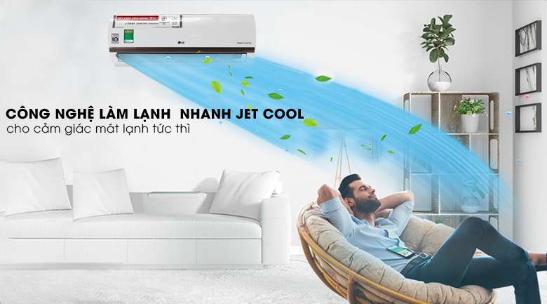 Jet Cool - Điều hòa 2 chiều LG Inverter 12000 BTU B13ENC