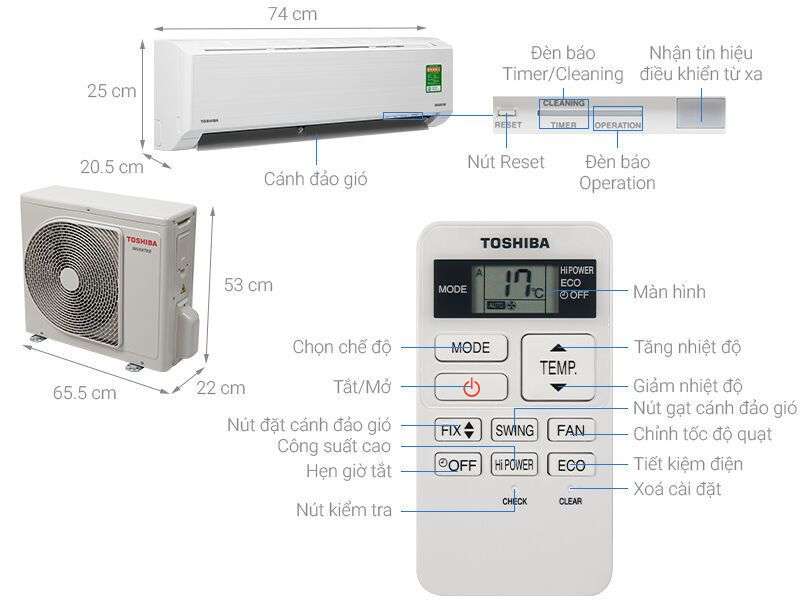 máy lạnh toshiba inverter 1 hp ras-h10d2kcvg-v