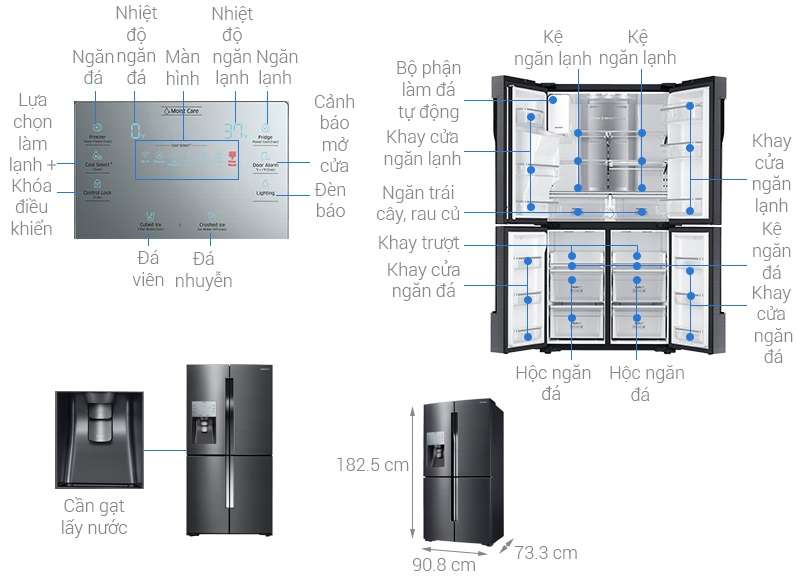 Tủ lạnh Samsung Inverter 644 Lít (RF56K9041SG/SV)