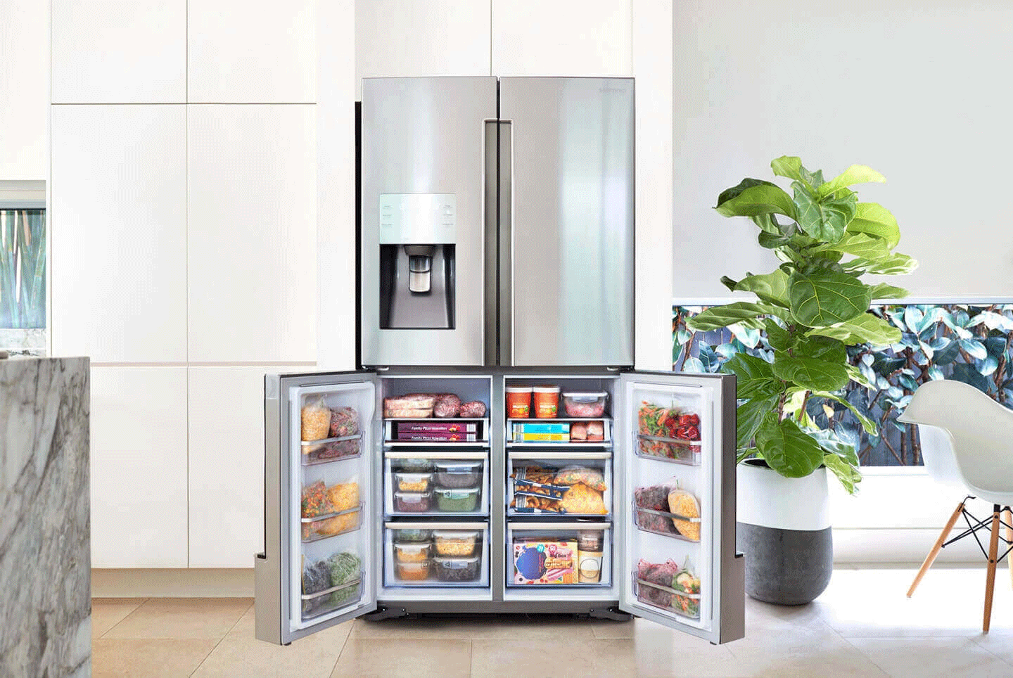 Tủ Lạnh Samsung Inverter 644 Lít (RF56K9041SG/SV) chính hãng