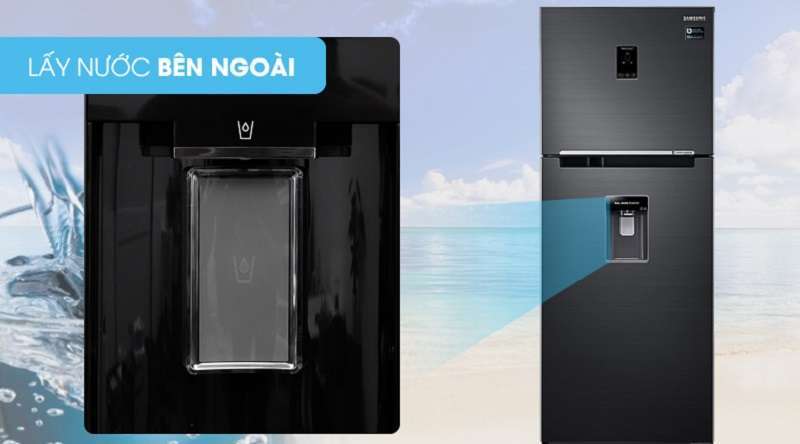 Tủ lạnh Samsung 2 dàn lạnh riêng biệt - Thiết kế ngăn lấy nước bên ngoài hữu ích