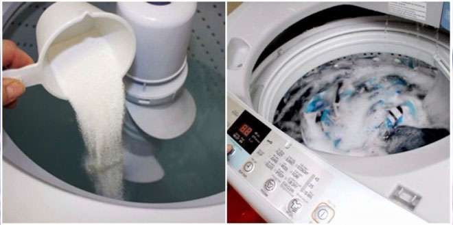Cho hàn the vào máy giặt, quần áo sẽ được giặt sạch