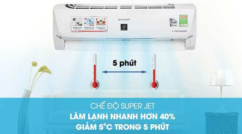 Máy lạnh Sharp AH-XP10WHW - Làm lạnh nhanh