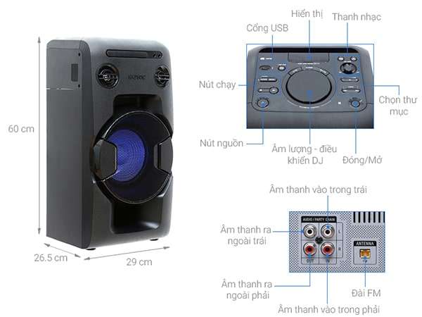Dàn âm thanh HiFi Sony MHC-V11