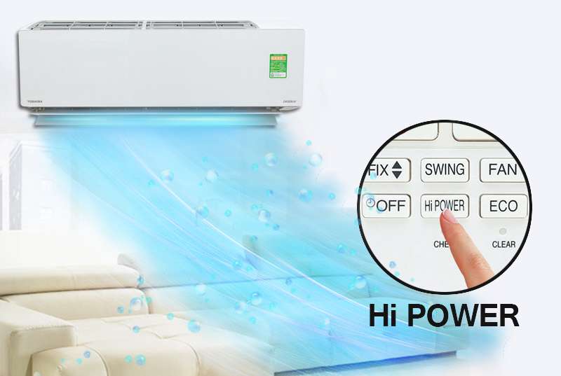 Điều hòa Toshiba 13000 BTU RAS-H13G2KCVP-V có khả năng làm lạnh nhanh chóng