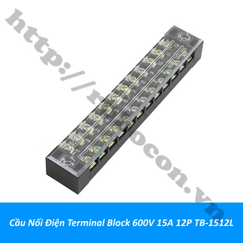 Cầu Nối Điện Terminal Block 600V 15A 12P TB-1512L 