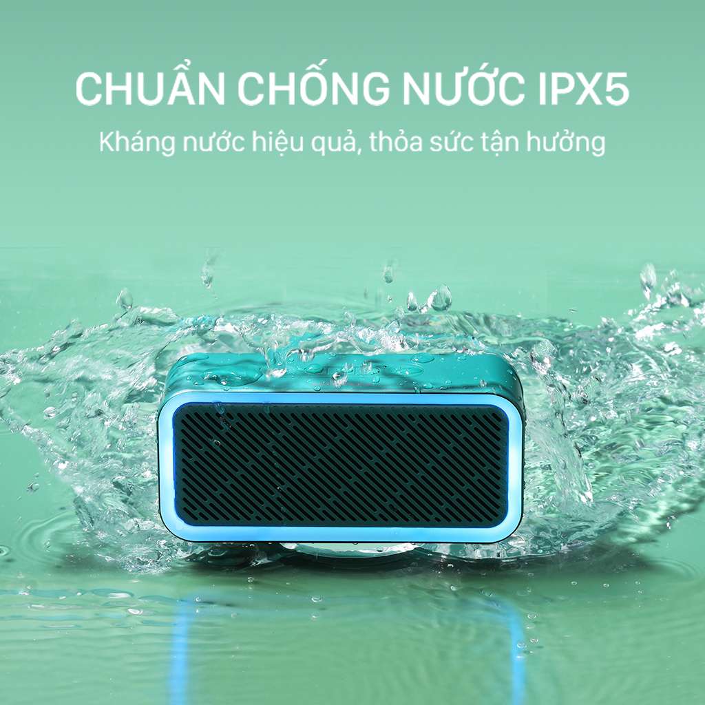 [Bảo Hành 12 tháng] Loa Bluetooth LED RGB VIVAN VS6 Công Suất 5W - Chống Nước IPX5 - Pin 1800mAh Playtime 8H