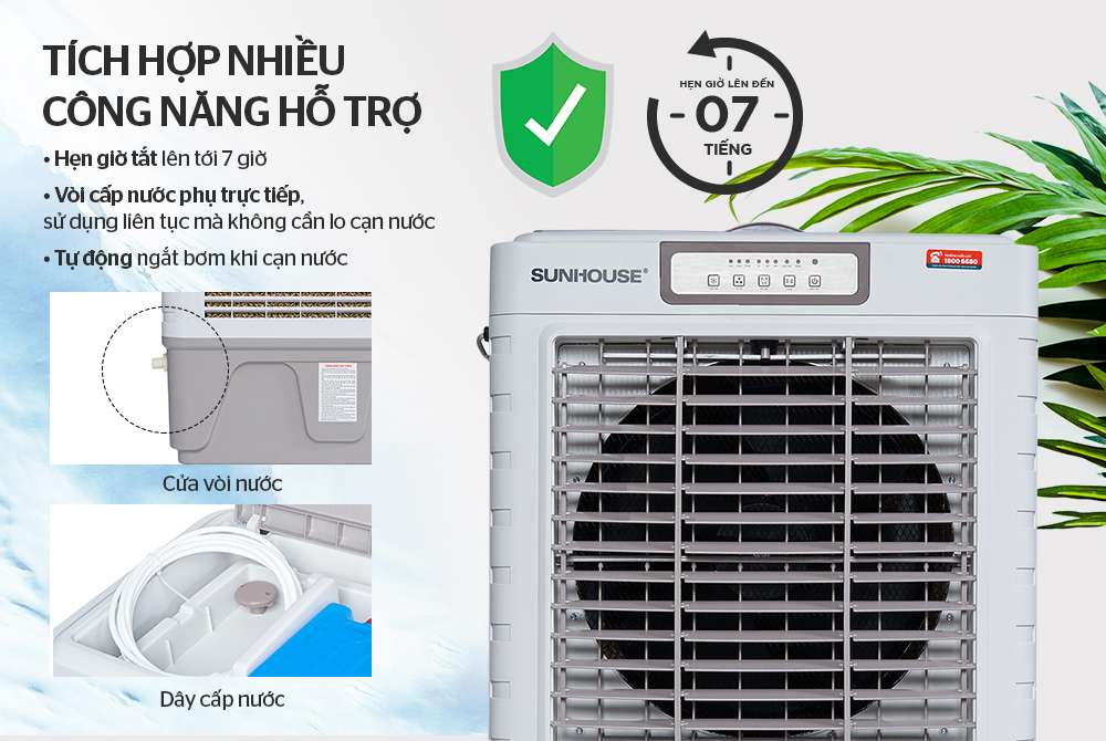 Máy làm mát không khí SUNHOUSE SHD7746- Quạt điều hòa công nghiệp SUNHOUSE