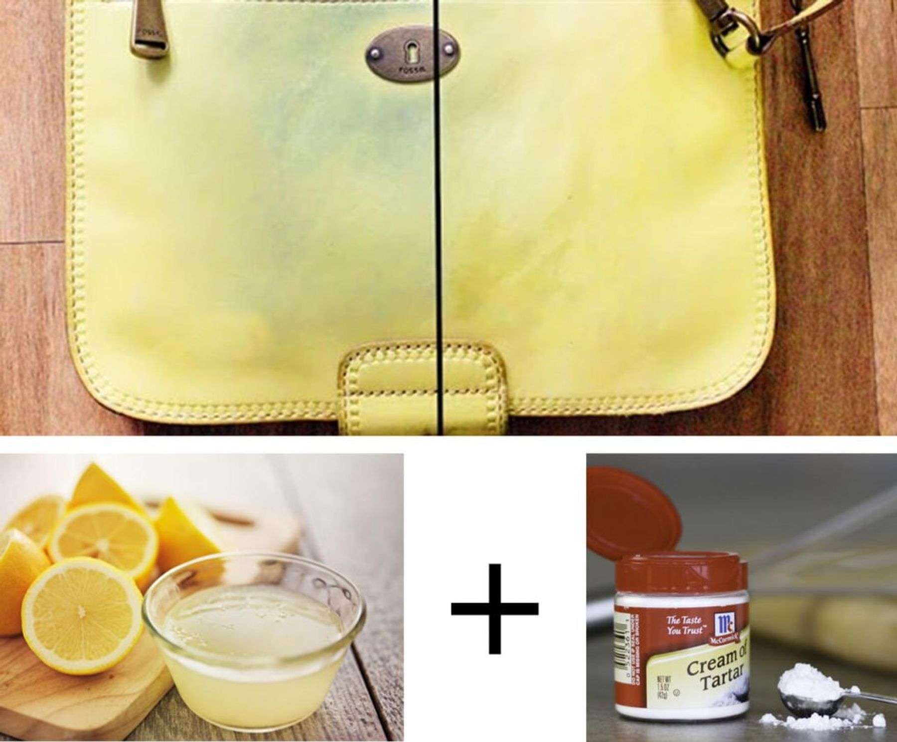 Cách vệ sinh túi da bằng nước chanh và kem tartar giúp làm túi xách da sáng màu hiệu quả