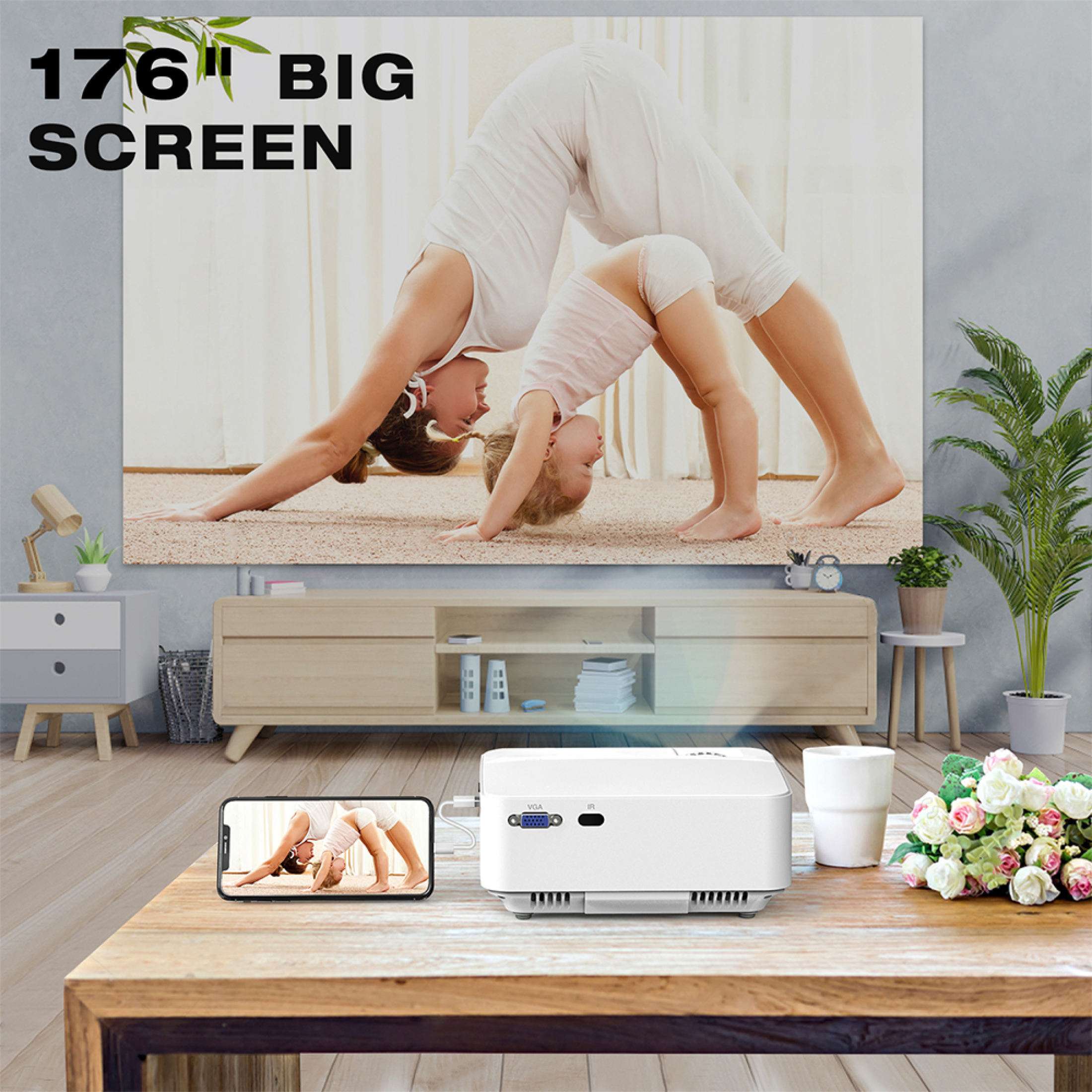 Máy chiếu full hd 2020 Máy chiếu 120 inch Máy chiếu wifi - Máy Chiếu Thông Minh Koogold Full HD Đa Chức Năng Uy Tín Chất Lượng - Bảo Hành 1 Đổi 1