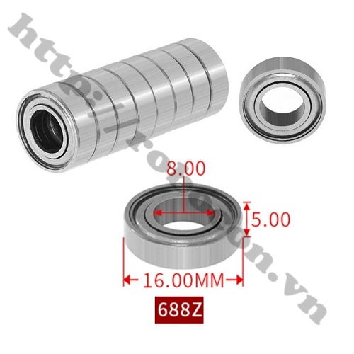 Vòng Bi Trục 8mm 688zz 8x16x5mm