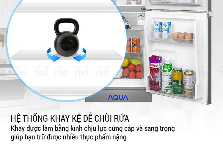 Tủ Lạnh Aqua AQR-125EN-SS (110L) - Hàng Chính Hãng