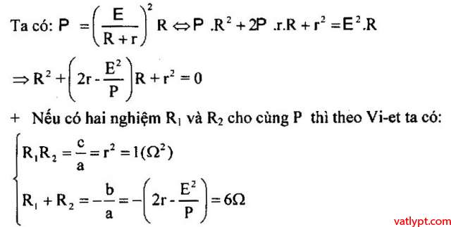 Bài tập định luật Ôm cho toàn mạch vật lý lớp 11