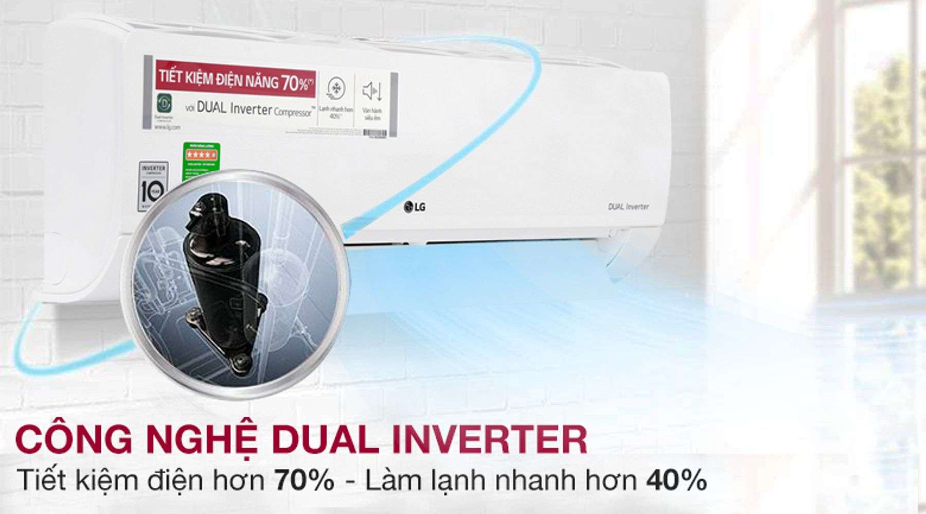 Máy lạnh 2.5 HP LG inverter