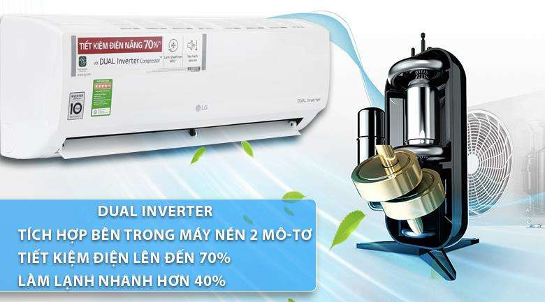 Điều hòa 1 chiều Inverter LG V18ENF 18.000BTU Dual Cool