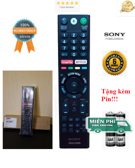 Remote Điều khiển tivi Sony giọng nói RMF-TX310P- Hàng mới chính hãng Full Box 100% - ALEX - TẶNG KÈM PIN