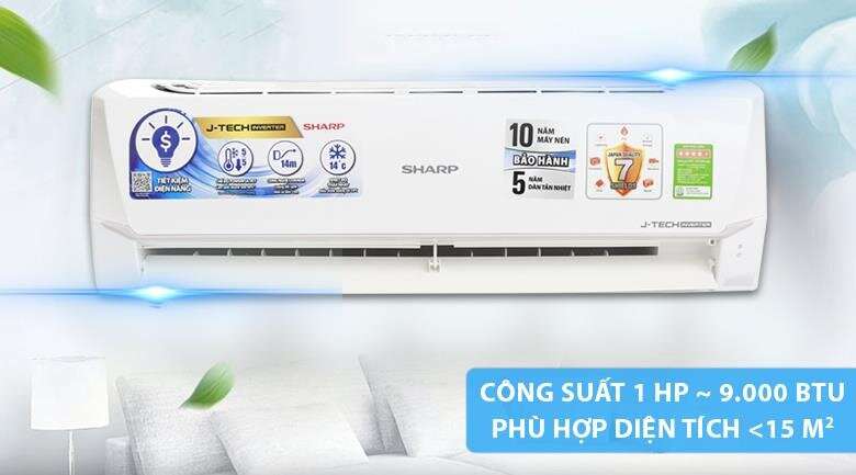 Điều hòa Sharp 9000 BTU 1 chiều Inverter AH-X9VEW gas R-32. Giá từ 4.350.000 ₫ - 57 nơi bán.