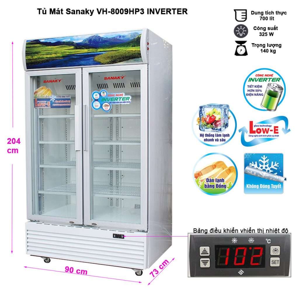 Tủ mát Sanaky có tốn điện không? hướng dẫn sử dụng tủ mát tiết kiệm điện - Tủ đông Việt Phát