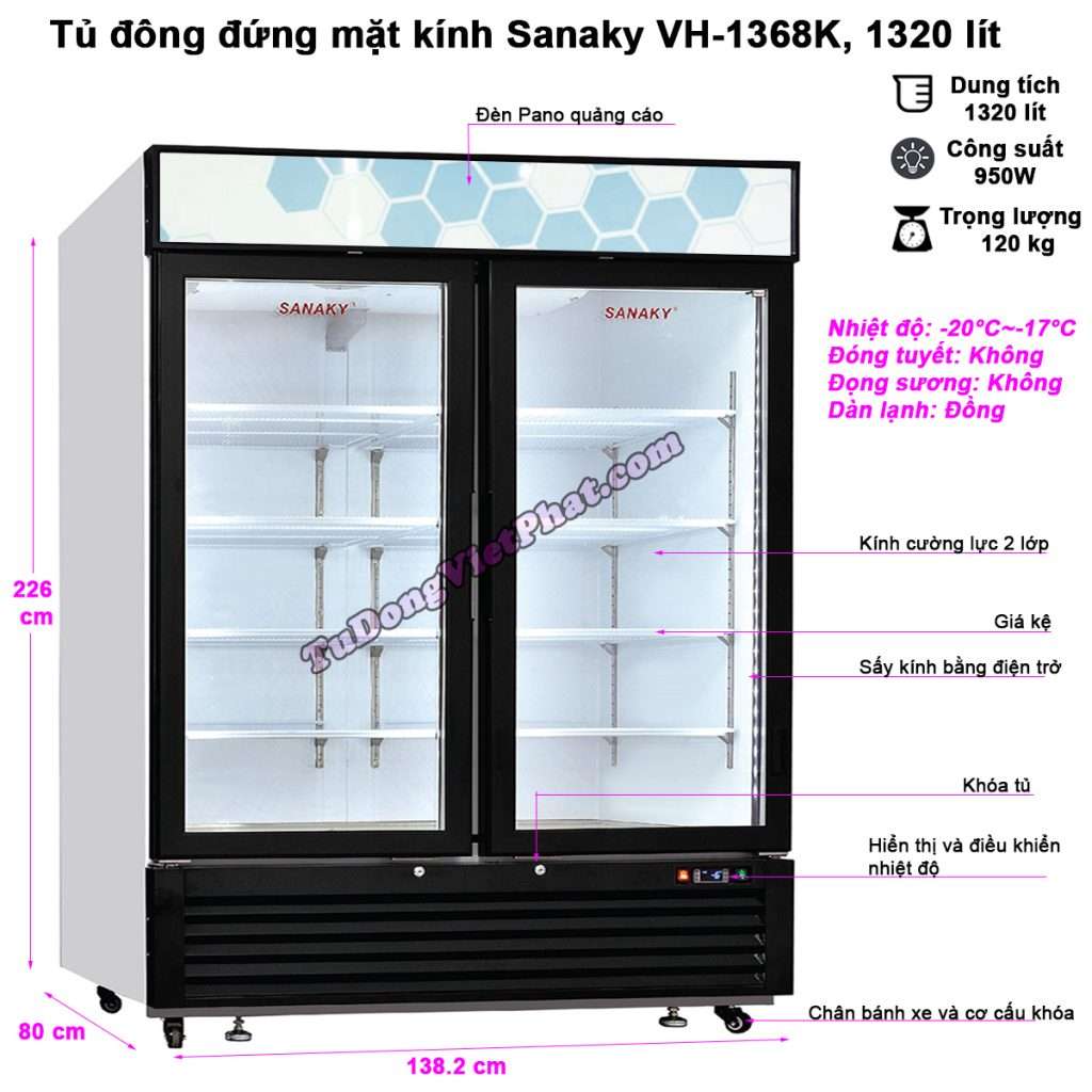 Tủ đông Sanaky không đóng tuyết - review by Việt Phát
