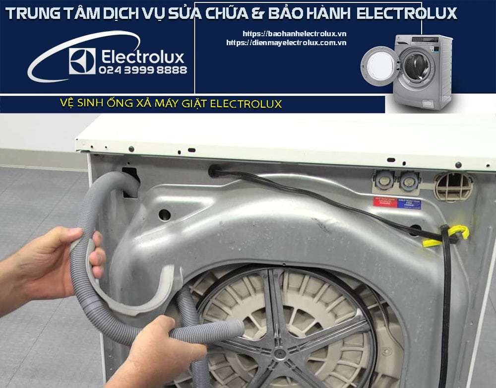 Làm thế nào để vệ sinh ống xả máy giặt Electrolux?