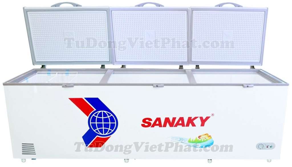 Tủ đông Sanaky VH-1399HY, 1143L 3 cánh dàn đồng lớn nhất Giá 9/2021