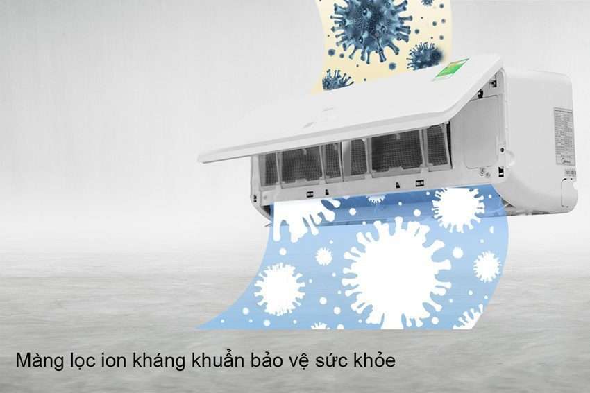 Màng lọc ion kháng khuẩn bảo vệ sức khỏe của máy lạnh Midea MSMS-09CR