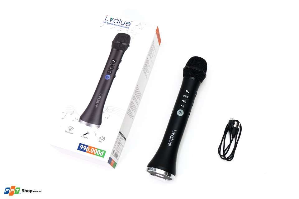 Mic Karaoke kèm loa Bluetooth i.value MT-M001