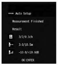 MusicCast AV Receiver RX-V6A - Sau khi xác nhận kết quả đo, nhấn ENTER