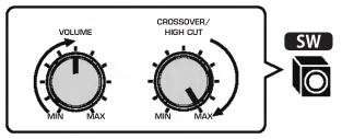 MusicCast AV Receiver RX-V6A - Đặt âm lượng của loa siêu trầm thành một nửa
