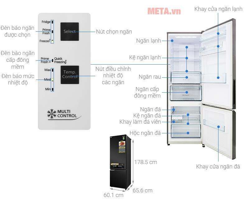 Tủ lạnh 300 lít Panasonic NR-BC360QKVN