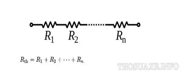 Sơ đồ mắc điện trở nối tiếp 
