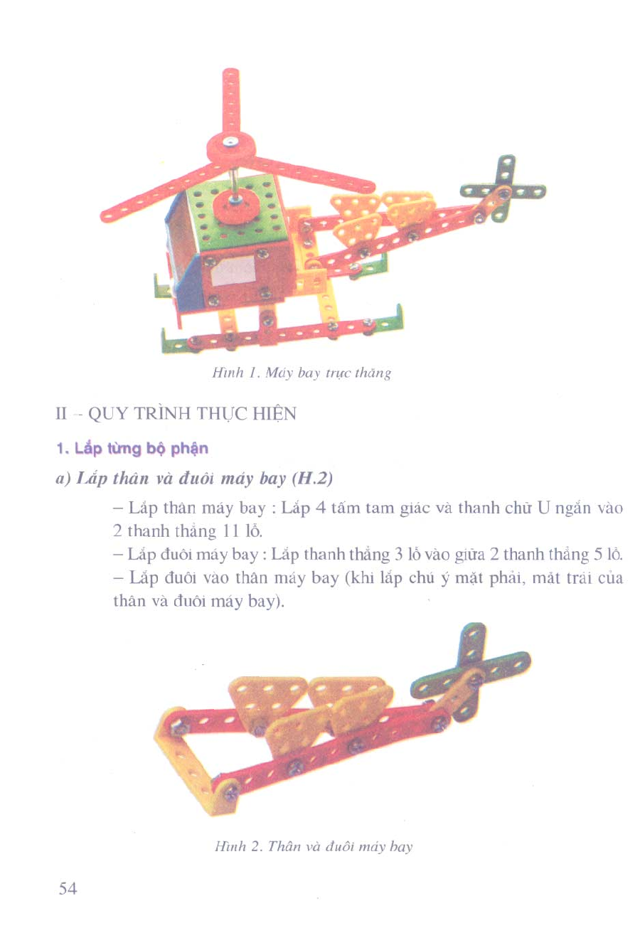 Bài 18. Lắp máy bay trực thăng - Sách Giáo Khoa Kĩ thuật 5 - Sách Lớp 5