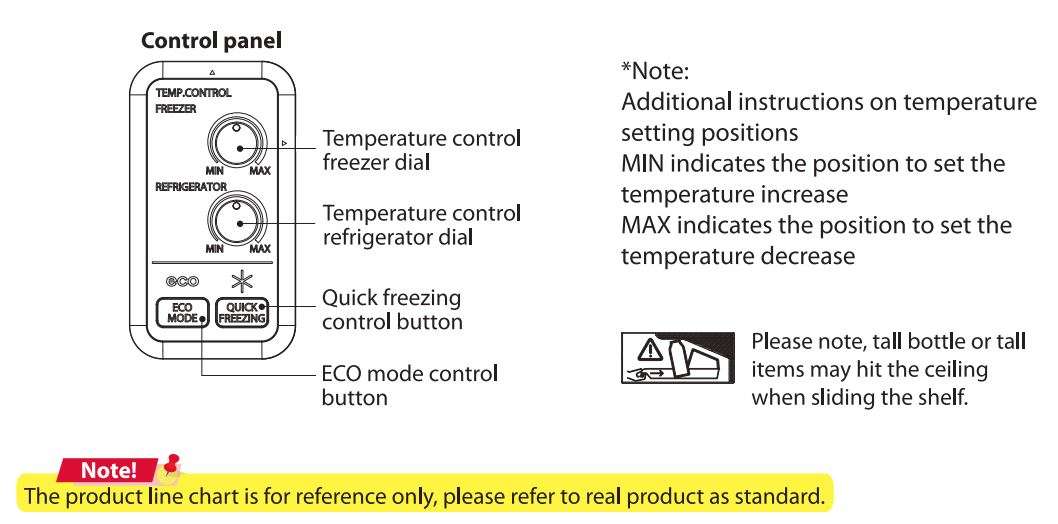 Hướng dẫn sử dụng Tủ đông lạnh TOSHIBA - Bảng điều khiển GR-AG46INA