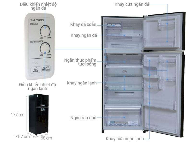 Tủ lạnh 400 lít Toshiba GR-AG46VPDZ XK1