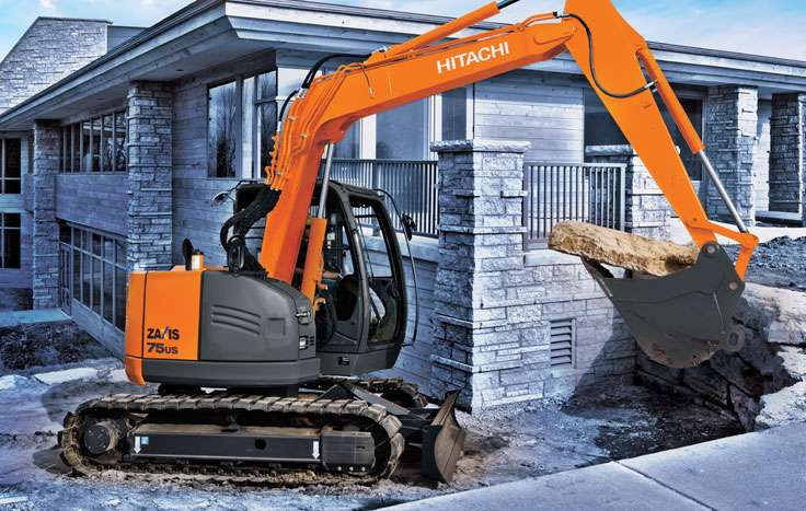 Reduced-Tail-Swing Excavator | ZX75US-5 | Hitachi