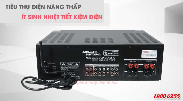 Amply karaoke tiêu thụ điện năng thấp, tiết kiệm điện
