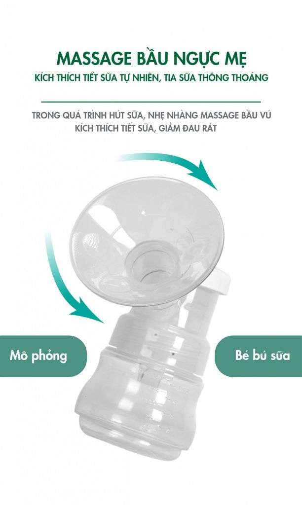 Máy hút sữa điện đôi Rozabi Basic Plus (có pin sạc) Hệ thống Siêu thị Mẹ và Bé