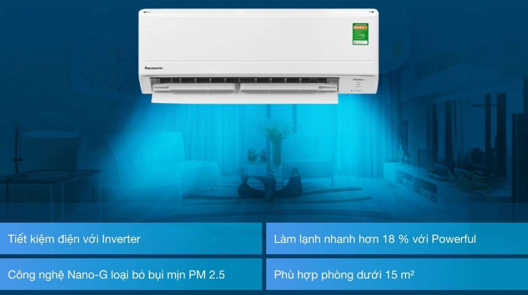 Máy lạnh Panasonic Inverter 1 HP tiết kiệm điện
