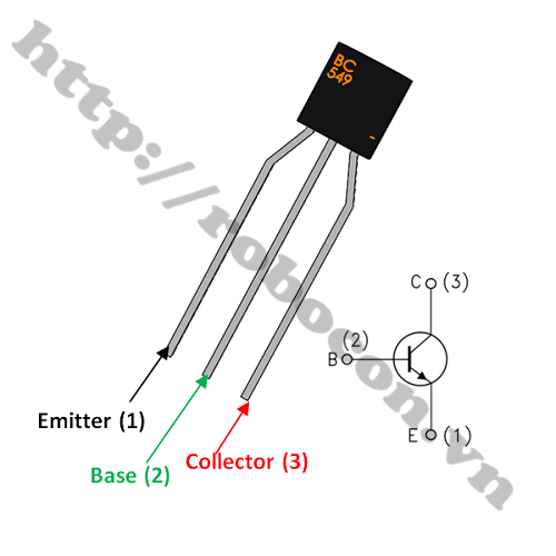 Transitor BC549 C549 NPN 0.1A 30V TO-92