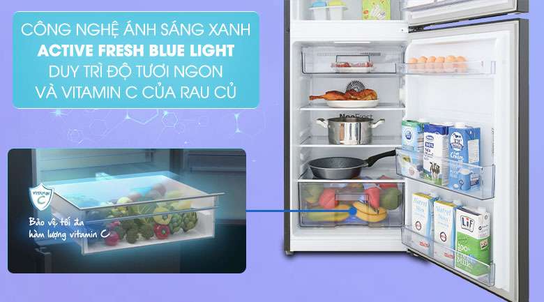 Active Fresh Blue Light - Tủ lạnh Beko Inverter 188 lít RDNT200I50VWB